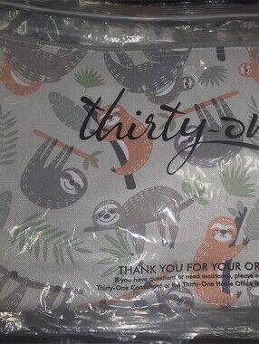 Thirty One Zipper Pouch in Sloth Hangout